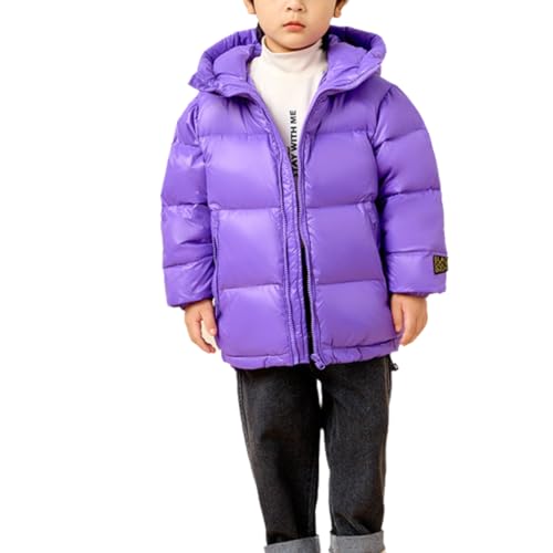 Eternatastic Kids Boy Girl Hooded Down Jacket Winter Weather Resistant Down Coat Insulated Quilted Bubble Puffer