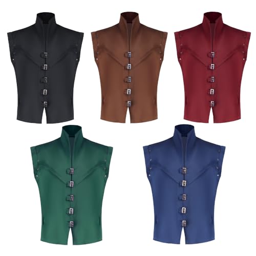 Adult Renaissance Vest Men Sleeveless Jacket Gothic Waistcoat4