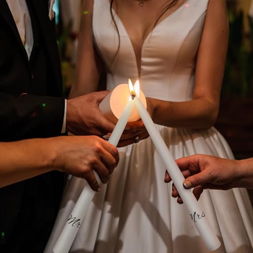 image for Frienda Unity Candles for Wedding Ceremony Set Wedding Unity Taper Can