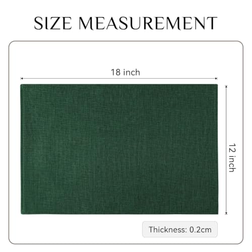 Softalker Christmas Cloth Placemats Set of 6-12 x 18 Inch, Dark Green by Softalker - Used condition - Image 7