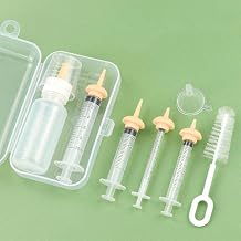 Kitten Bottle Feeding Kit,Pet Nursing Supplies Set with Nipples,Milk Bottle,Feeding Syringe,Cleaning Brush,Measure Cup,for Newborn Kittens Puppies Rabbit Small Animal Style 1