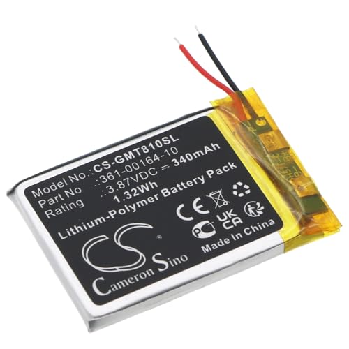CS Cameron Sino 340mAh / 1.32Wh Replacement Battery for Garmin Instinct Solar, STD-810G, 361-00136-10, 361-00164-00, 361-00164-10