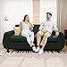 Hamlody Sofa 160cm, 2-Sitzer Sitzbank mit Samt Bezug, Kompakt für kleine Räume | Bequem & Einfach Montiert | 42cm hochelastischer Schaumstoff, Grün