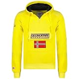 Geographical Norway Gymclass - Sudadera con Capucha para Hombre (Amarillo Fluorescente, XX_l)
