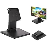 Flat Monitor Stand,Folding Heavy Duty Low Profile Monitor Mount Adjustable Monitor Desk Stand 10-27 inch Folding Metal Monitor Desk Mount Supports VESA Compatible 75x75mm 100x100mm