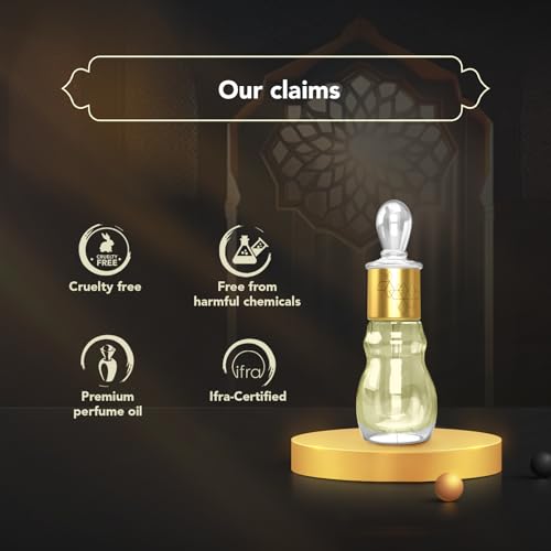 Ajmal Royal Misk Rijali Attar for Men & Women | 10ml Alcohol-Free Concentrated Perfume Oil | Attar Perfume for Men & Women | Woody Musky Oriental Notes | Versatile Office/Work Unisex Cologne