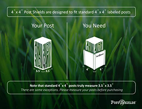 Post Shields Post Protector - This Protects Your Mailbox, Deck & Fence Posts from Damage by Lawn Maintenance Equipment - Fits Wood & Metal Posts - No Tools, Screws or Nails Needed - Thumbnail 6