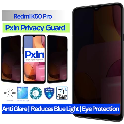 Image of Pxin Mobile Privacy Guard for Redmi K50 Pro | Mobile Privacy screen protector | Anti Glare | Anti Spy Screen Protector | Reduces blue light | Self healing guard from scratches