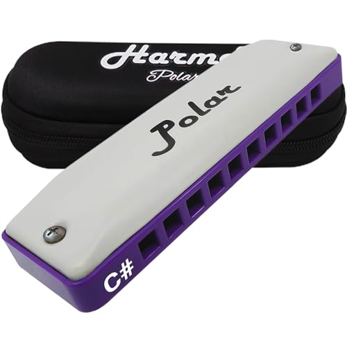 Harmo Polar Diatonic Harmonica Key of C# – Harmonic Minor Tuning for Classical, Jazz, Gypsy, Oriental, Lounge and Tango Music, Mouth Organ With Case, Harmonica for Adults, Beginners & Professionals - Les Beatles, Paul McCartney, John Lennon, RIngo Starr, George Harrison Harmo Polar Diatonic Harmonica Key of C# - Harmonic Minor Tuning for Classical, Jazz, Gypsy, Oriental, Lounge and Tango Music, Mouth Organ With Case, Harmonica for Adults, Beginners & Professionals