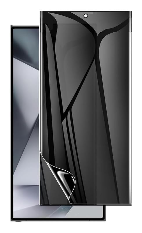 - Compatible with Samsung Galaxy S24 Ultra 5G Cellphone Front Privacy Flexible Screen Protector |Not A Tempered Glass Edge To Edge Screen Coverage With Installation Kit (PRIVACY Screen Guard)