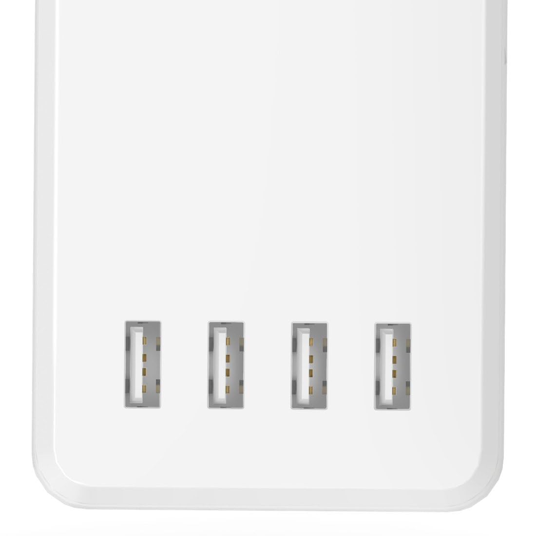 Hama Multipresa connessa WiFi intelligente (multipresa USB 4 prese 10 A + 4 USB, 2300 W, programmabile tramite app, 1,7 m, prese Alexa Google Home, misurazione conso elettrico, senza hub) bianco