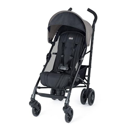 Chicco Liteway Stroller, Compact Fold Lightweight Aluminum Frame Umbrella Baby Stroller, for Use with Babies and Toddlers up to 40 lbs. | Dune/Taupe Grey
