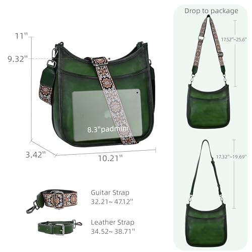 Bolso Iswee Crossbody para mujer en cuero genuino miniatura 3