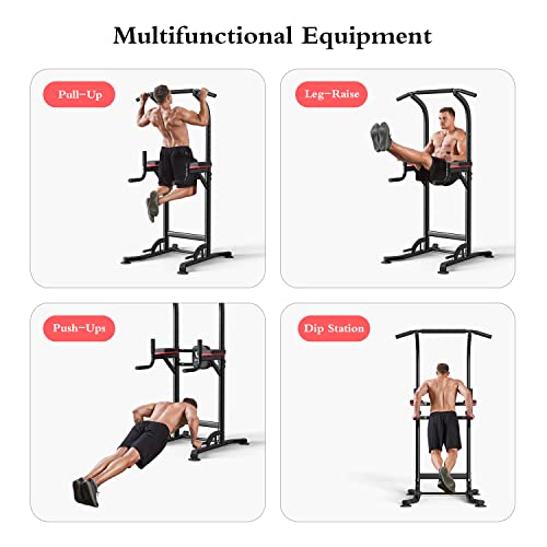 Wesfital Power Tower Pull Up Bar Dip Station,Pull Up Bar Dip Stand Multi-Function Workout Station Fitness Exercise Equipment For Men Women Home Gym #TOP5