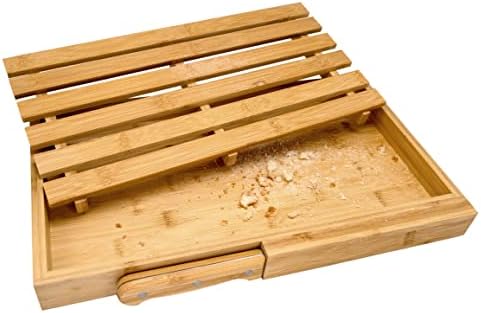Nerthus FIH 675 Bamboo Bread Board with Collector, Wood