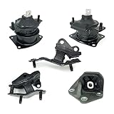 outdoorm Motor Mount 4pcs Set for Honda for Accord 2003-2007 Black Right Front Rear A4510 EM9247 50870-A4516 50830-SDB-A04 A4509 50850-A00 A4542 EM9194 50810-SDA-A02 EM9225