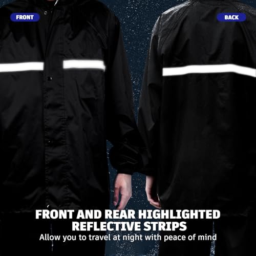 Traje de lluvia transpirable doble capa con chaqueta impermeable para exteriores 5