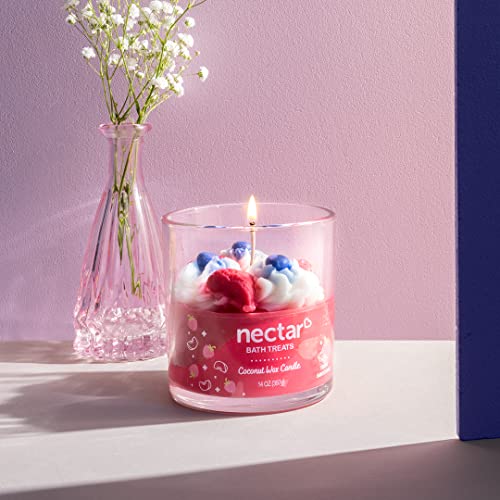 Coconut Wax Candle, Scented Candles, Candles For Home Scented, Candle Gift For Women, Best Friend, 50 Hours Burn, Fine Home Fragrance, Glass Jar Candles (Pinkberry/Cotton Candy/Fruit Smoothie) #TOP5