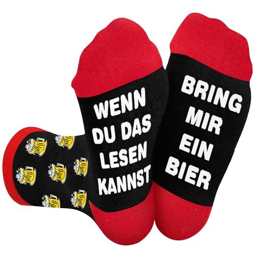 ZEACKUQ Calzini con scritta, regalo per uomini, donne, per compleanno, festa del papà, Natale, cose fantastiche per adolescenti, ragazzi, ragazze, calzini divertenti da uomo 43-46, birra, 38-46