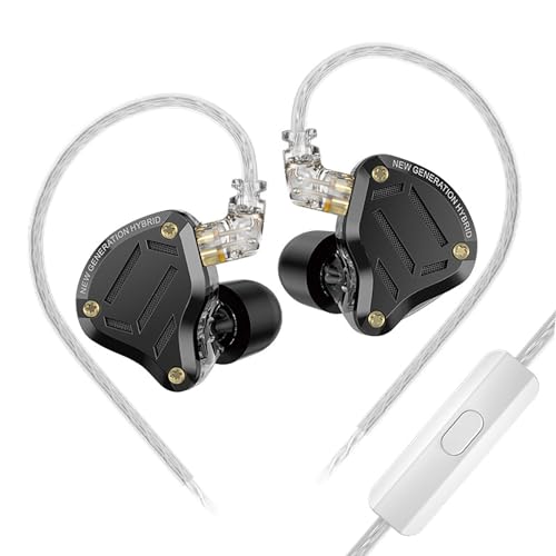 LINSOUL KZ ZS10 Pro 2���y���D�ƂɌ����݌v�u���b�N�n�C�G���h4BA+1DD�n�C�u���b�h�C���z��(�u���b�N.�}�C�N�t��)