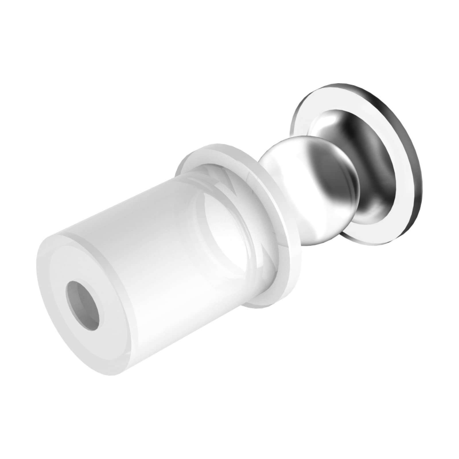 Snapfix | Hidden Clip-in Acrylic Standoffs for Signs | Easiest Signage Mount to Install | 25 Pack - Large - White