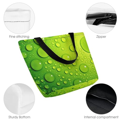 Sac à bandoulière vert goutte d'eau au design épuré
