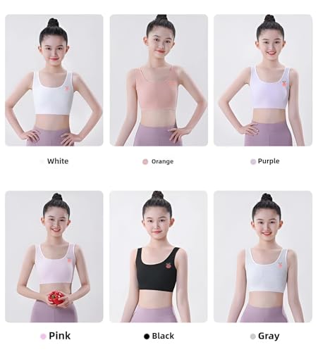 Training Bras for Girls Striped Vest Stretch Seamless Crop Cami Sports Bra3