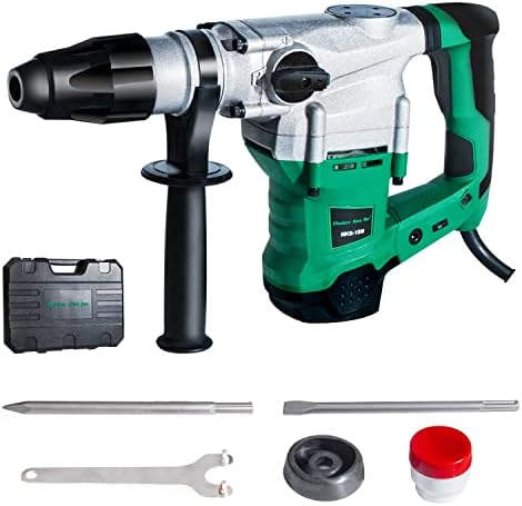 Monkey King Bar-SDS Max 120V 1500W 4200BPM Electric Rotary Hammer Drill for Concrete with UVP User Vibration Protection- Includes SDS Max Demolition Kit, Flat and Point Chisels with Case