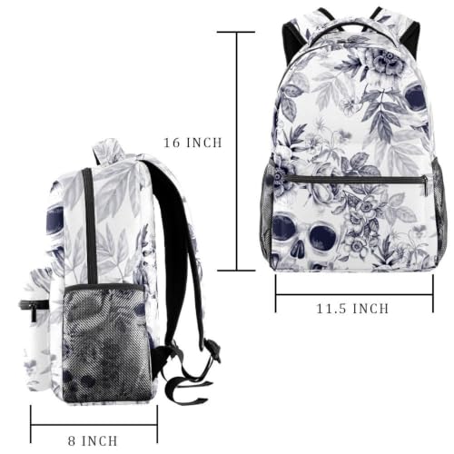 Mochila para niños con compartimento de laptop y diseño botánico multicolor 2