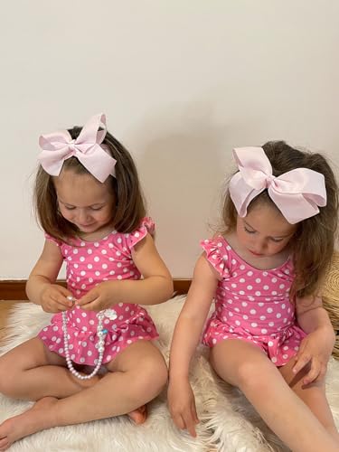 Image of Vieille Toddler Little Girls One Piece Swimsuits Ruffles Bathing Suits Mermaid Dinosaur Swimwear 2-7T