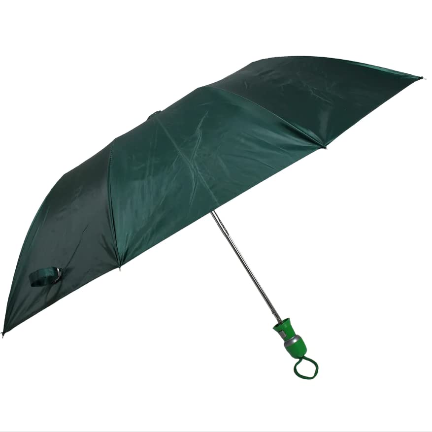 Mclear Light And Beautiful Travel Umbrella, Automatic, Strong, Durable, Premium Grip, Vibrant Designs, Folding Umbrella for Rain, Sun Light for 2 Persons for Adult Men Women, Green Color, Pack Of 1
