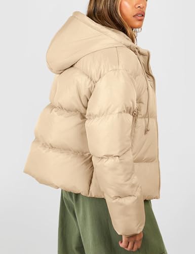 Wyeysyt Khaki Cropped Puffer Jacket for Women – Lightweight, Warm, and Stylish for Every Winter Adventure - Image 3