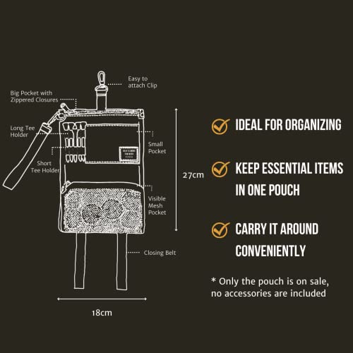 Waterproof All-In-One Golf Pouch for Golf Balls Rangefinder and Golf Tees + Perfect Golfer Gift, Black - Image 3