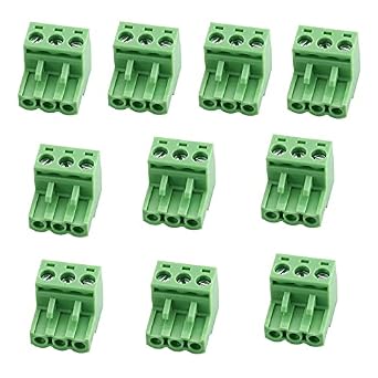 Luo QiuFa 10Pcs KF2EDG 5.08mm Pitch 3P Pluggable Teminal Blocks Connector Socket
