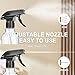 Uineko Spray Bottles 2-Pack, 10 Oz, Mist & Stream, Heavy Duty Spraying Empty Water Sprayer Bottle, BPA Free Plastic Refillable Containers for Cleaning Solutions, Plants, Hair, Essential Oils (Clear)
