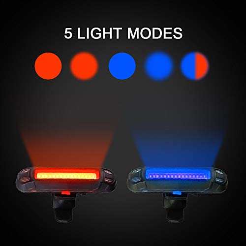 Victoper Claire Velo Lumiere Velo, Ensemble d'éclairage de vélo, Kit lumière de vélo USB Rechargeable Lumière Vélo Rechargeable Avant et Arrière, 6 Modes de Luminosité - Image 7