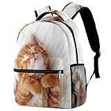 Générique Sac à dos scolaire sac à dos de voyage,garçon fille sac à dos,chat qui dort,sac à dos de sports de plein air sac à dos décontracté