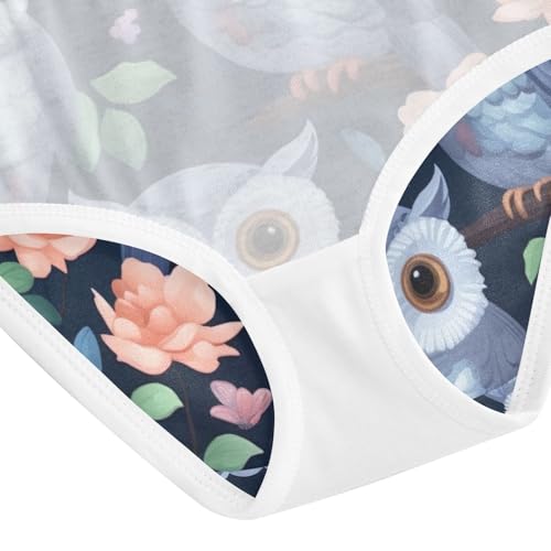Toddler Girl Briefs, Cute Owl Navy Girls' Cotton Brief Underwear, 2–8 Years4