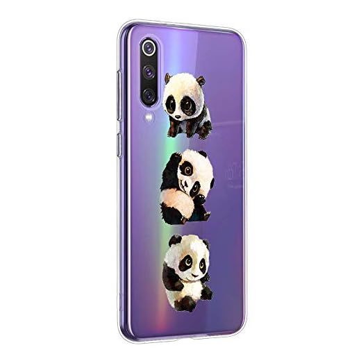 Oihxse Cristal Compatible con Redmi Note 4X/Note 4 Funda Ultra-Delgado Silicona TPU Suave Protector Estuche Creativa Patrón Panda Protector Anti-Choque Carcasa Cover(Panda A1)