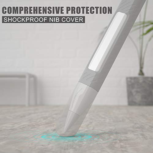 Case For Apple Pencil Sleeve For Apple Pencil 2Nd Generation Cover For Apple Pencil 2 Case Silicone Magnetic Ipad Pencil Holder Skin For Ipencil Grey #TOP4