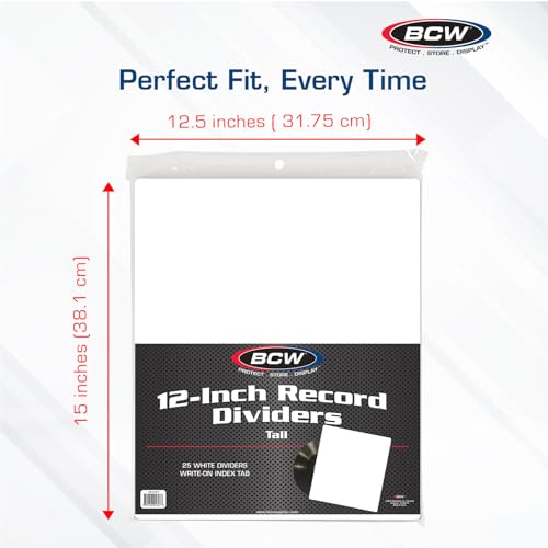 Intercalaires pour disques 30,5 cm fin des vinyles mal rangés avec BCW