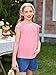 Haloumoning Girls Lace Short Sleeve T Shirts Kids Cute Pleated Blouse Summer Casual Tops Tees 5-14 Years Pink