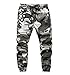 Produktbild YoungSoul Hosen für Jungen Jogginghose Camouflage Kinder Jungs Cargohose mit Gummizug Grau(Regular Fit) Größe 170/164-170
