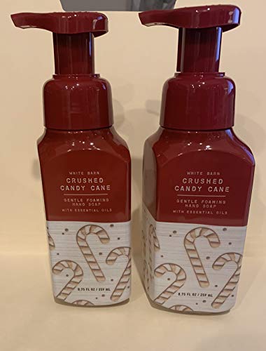 White Barn Bath and Body Works Crushed Candy Cane Gentle Foaming Hand Soap 2 PK