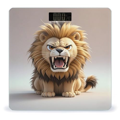 Báscula digital de baño FekiLoot con plataforma amplia y pantalla LCD