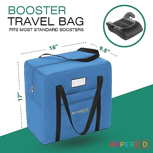 reperkid booster seat travel bag for airplane blue 1734 h x 16534 w x 9534 d compatible with gb pockit stroller and most boosters premium waterproof cover hand bag design durable zipper