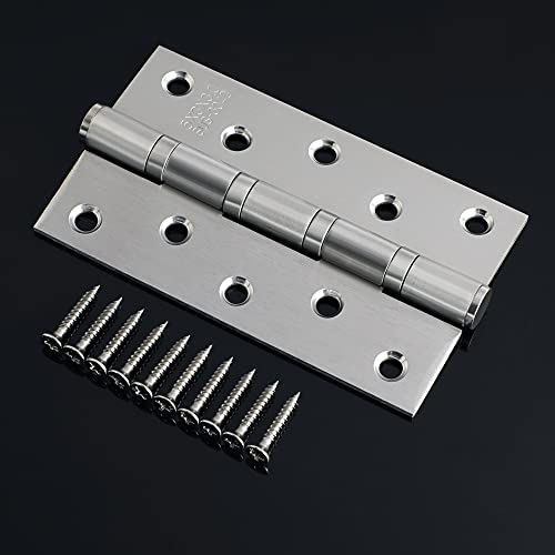 Alise Door Hinges,Quiet And Smooth Bearing Hinge For Doors,5X3 Inch Square Corner Gate Hinges,Heavy Duty Stainless Steel Hinge,Brushed Nickel Pack Of 2 #TOP7