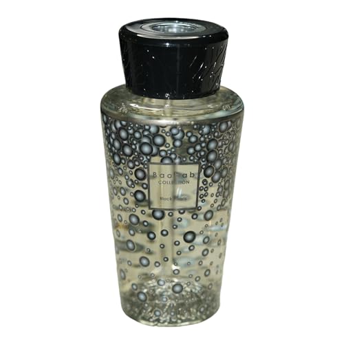 Baobab Collection Diffuser Pearls Black, Ginger-Rose-Grapefruit, Elegant Luxurious French Home Fragrance, Perfect Home Accent & Gift, 16.9 fl.oz./500 ml.
