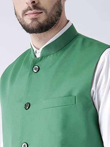 Image of Hangup Priambh Men's Cotton Kurta Green