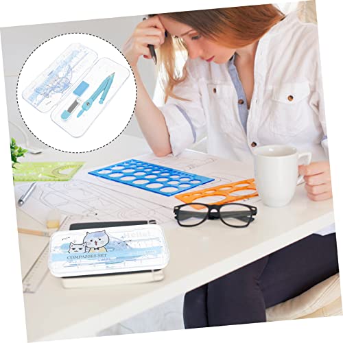 iplusmile 1 Conjunto De Bússola Mutitool Geometria Ferramentas De Desenho Régua Profissional Kit Tra